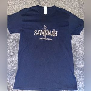 Savannah Georgia Embroidered Vintage Souvenir Tee
